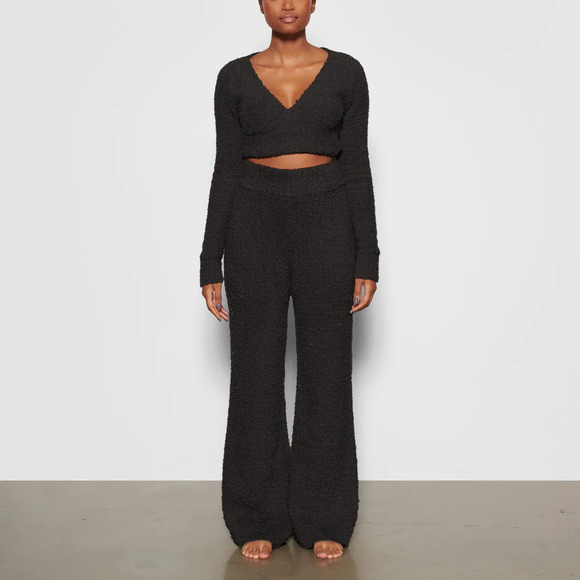 Skims Other - Skims Cozy Knit Tank Top and Pant Set Comfy Yarn KNitted Onyx Black S/M